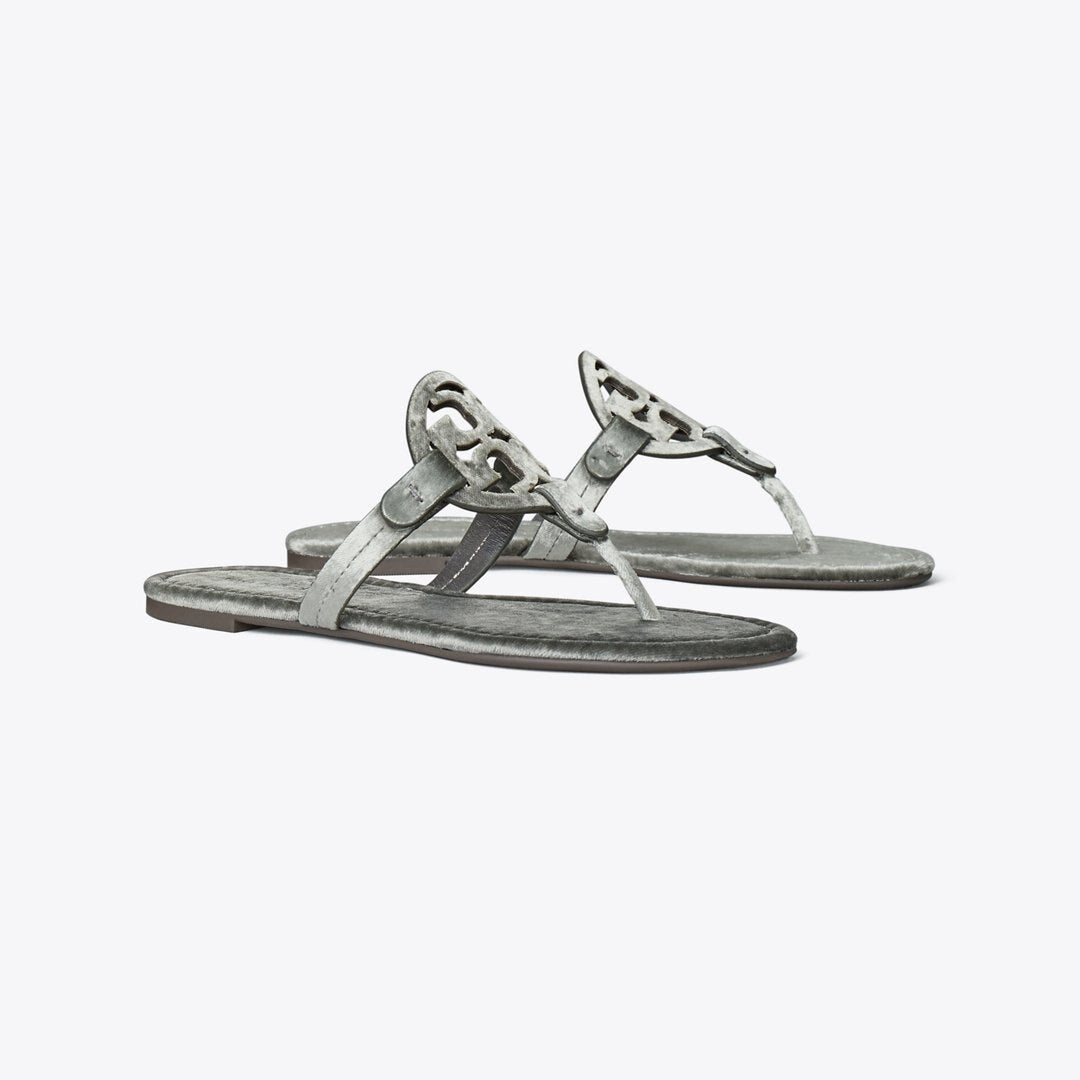 Tory Burch Miller Velvet Sandal LAVA GREY