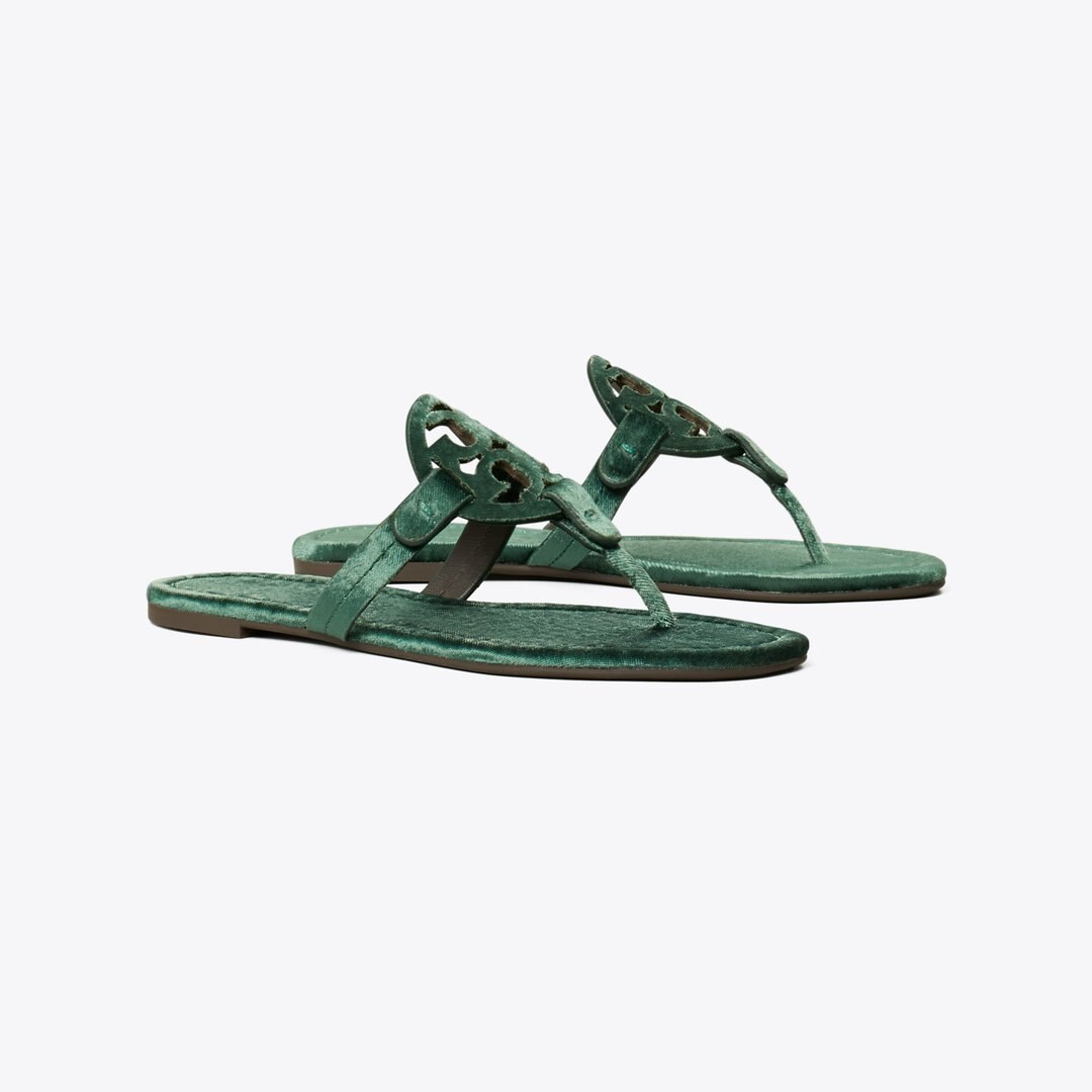 Tory Burch Miller Velvet Sandal DEEP TEAL