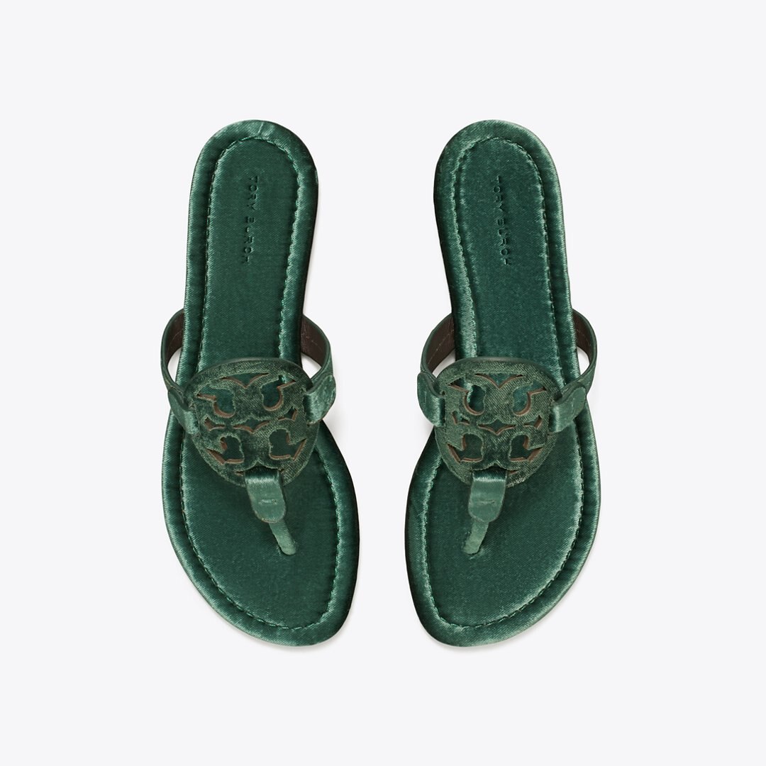Tory Burch Miller Velvet Sandal DEEP TEAL