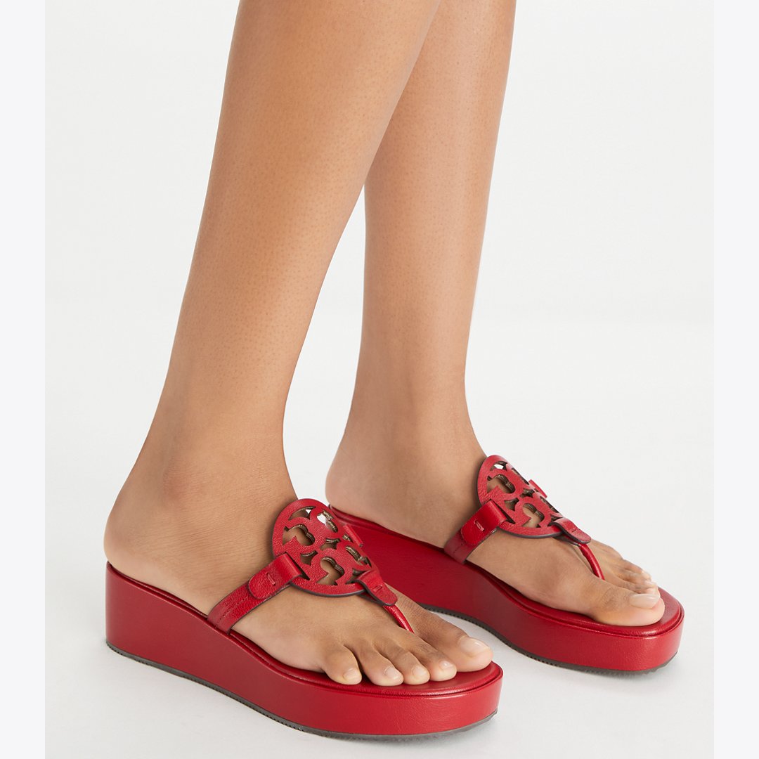 Tory Burch Miller Wedge Sandal TORY RED