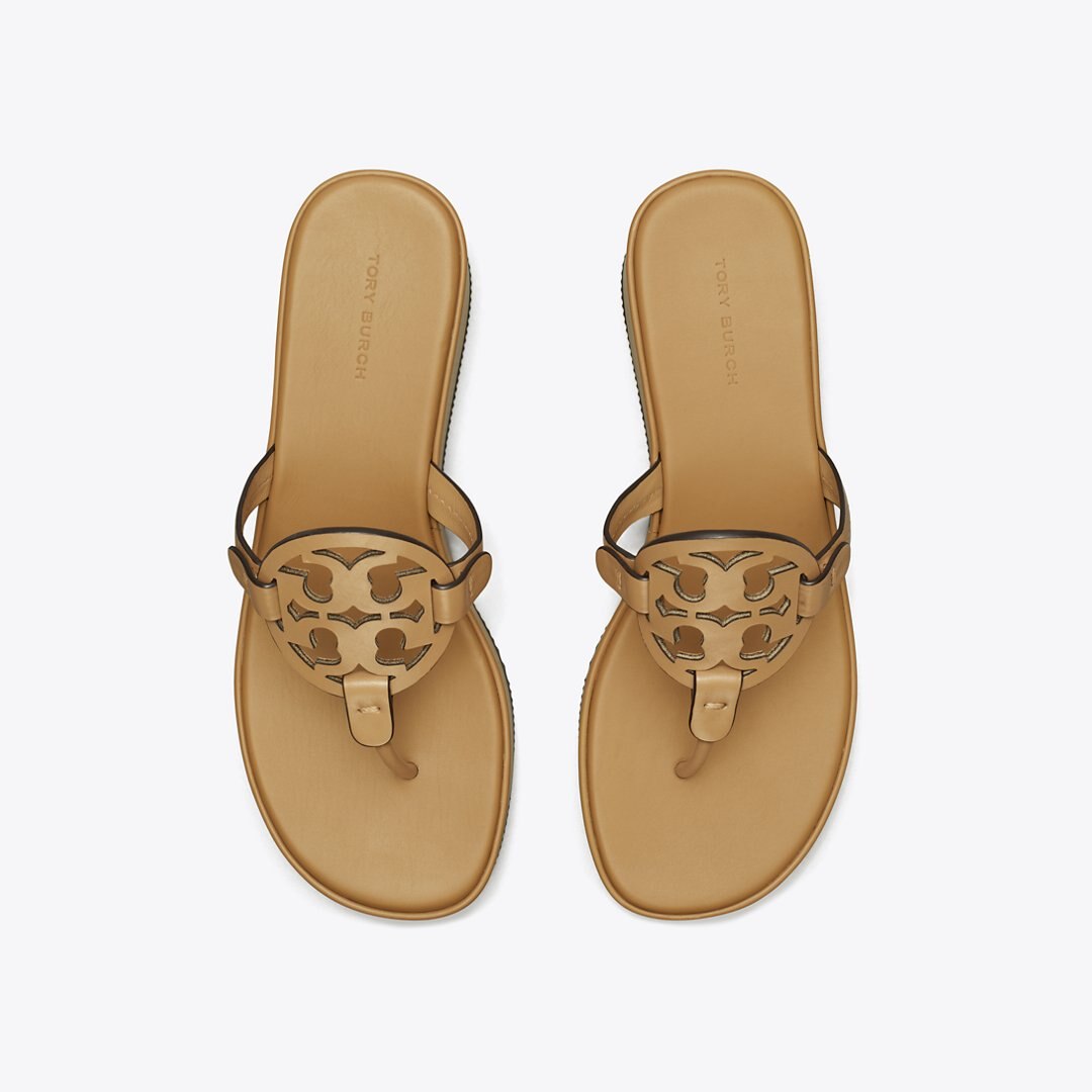 Tory Burch Miller Wedge Sandal GINGER SHORTBREAD