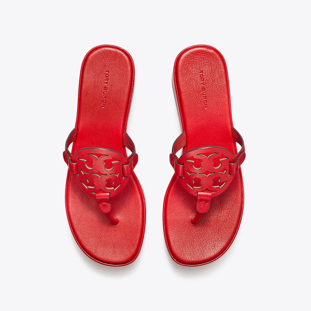 Tory Burch Miller Wedge Sandal TORY RED