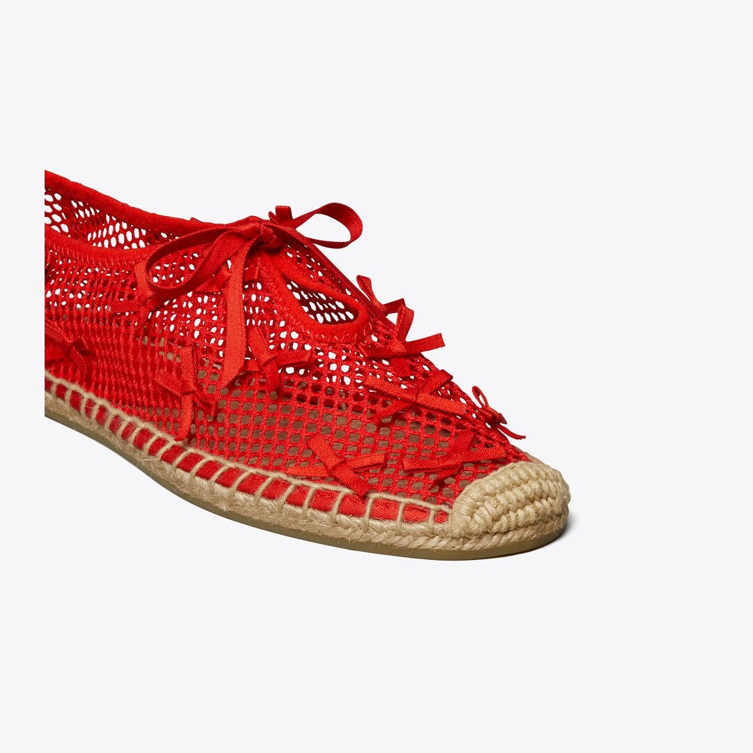 Tory Burch Mini Bow Mesh Espadrille BLAZING RED / BLAZING RED