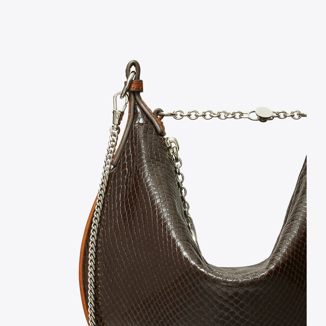 Tory Burch Mini Chain Strap Balloon Bag Dark Brown
