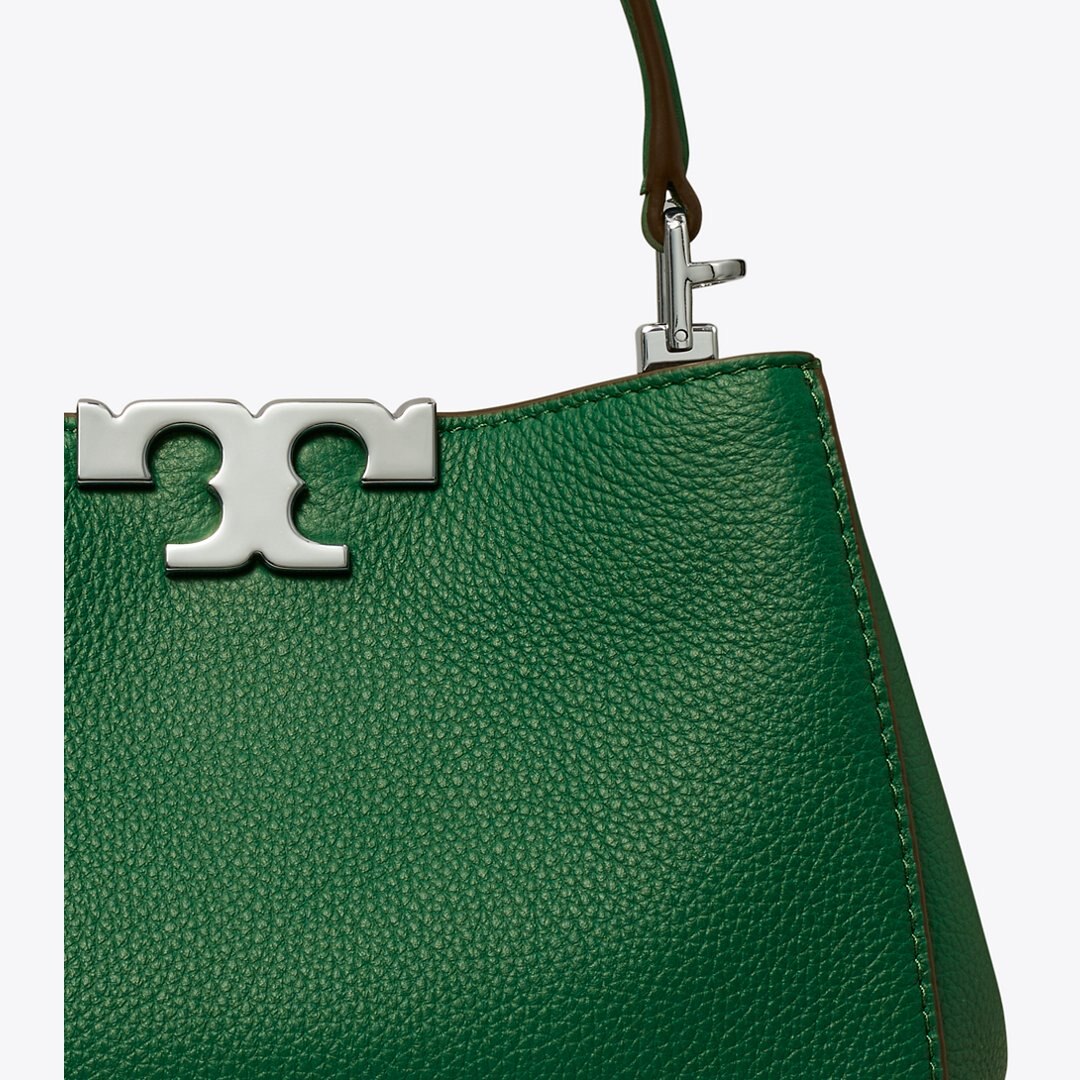 Tory Burch Mini Eleanor Soft Satchel Dark Kale