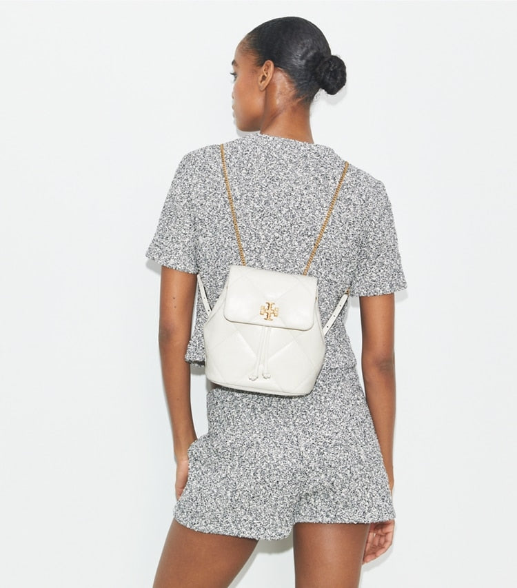 Mini Kira Diamond Quilt Backpack Warm White Warm White