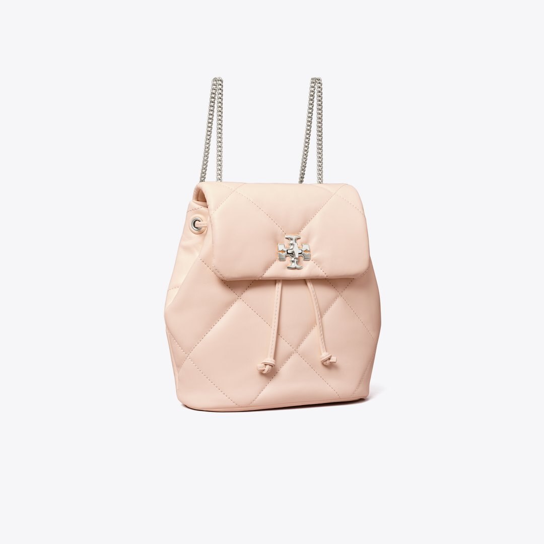 Tory Burch Mini Kira Diamond Quilt Backpack Soft Pink