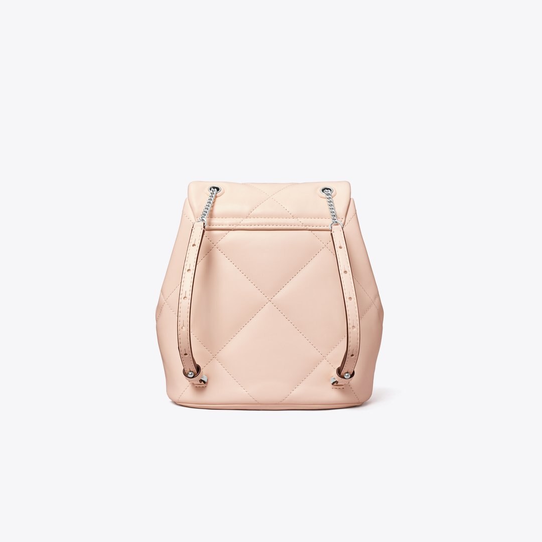 Tory Burch Mini Kira Diamond Quilt Backpack Soft Pink