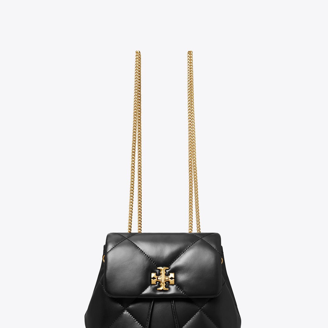 Tory Burch Mini Kira Diamond Quilt Backpack Black