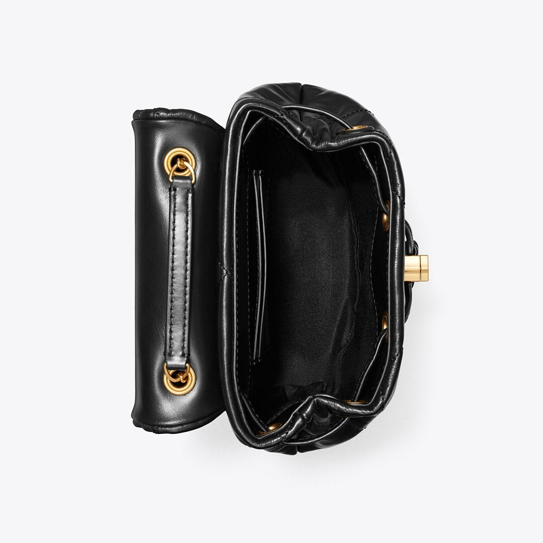 Tory Burch Mini Kira Diamond Quilt Backpack Black
