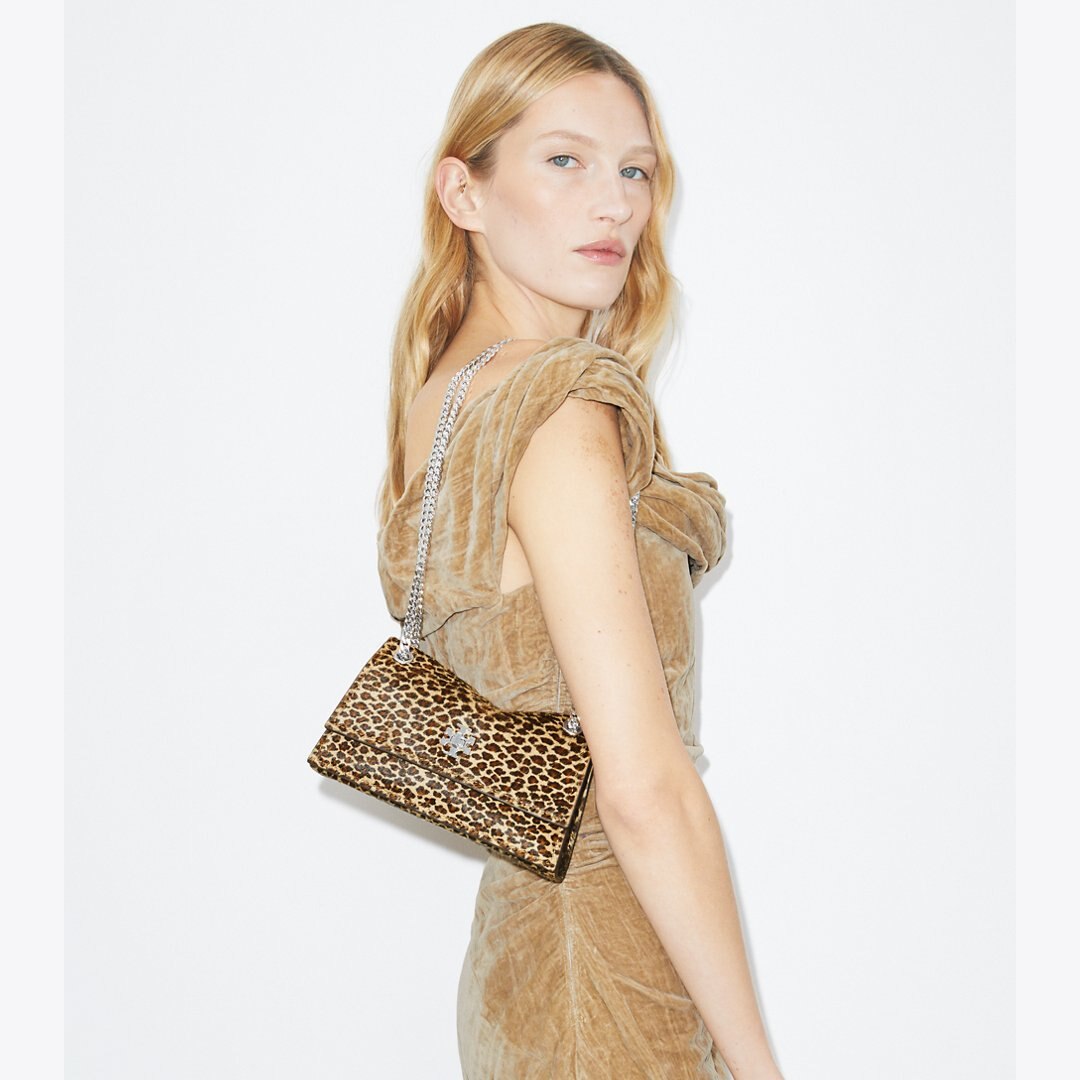 Tory Burch Mini Kira Turnlock Calf Hair Shoulder Bag Multi