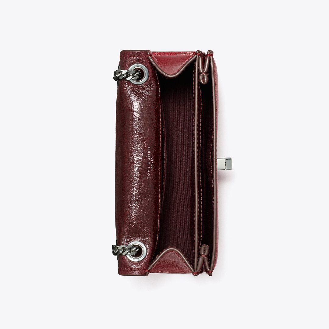 Tory Burch Mini Kira Turnlock Shoulder Bag Red