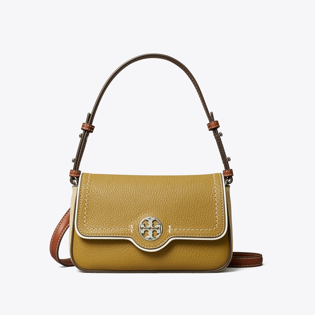 Tory Burch Mini Leather Shoulder Bag Coconut Shell