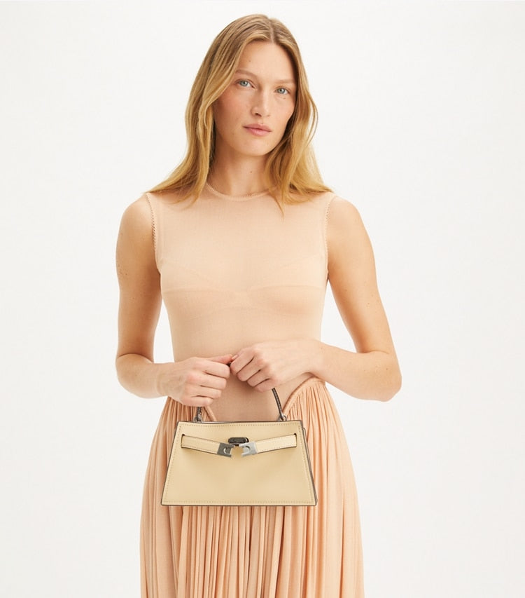 Mini Lee Radziwill Top-Handle Bag Praline Praline