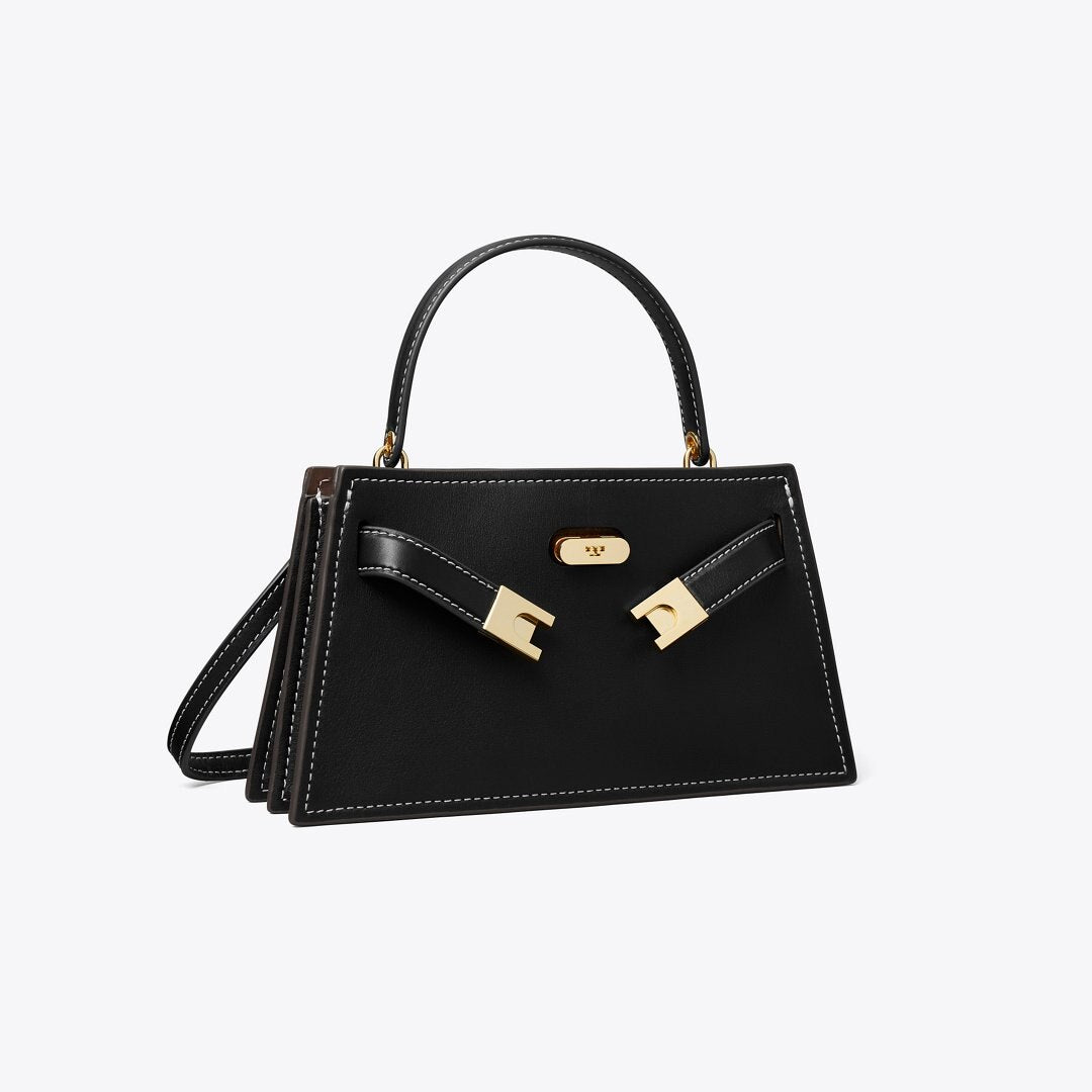 Tory Burch Mini Lee Radziwill Top-Handle Bag Black