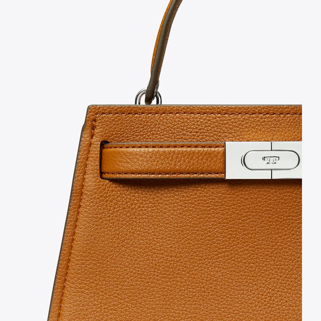 Tory Burch Mini Lee Radziwill Top-Handle Bag BOURBON