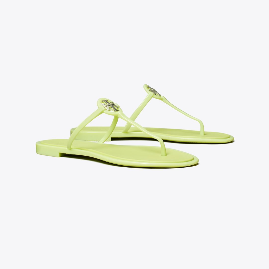 Tory Burch Mini Miller Jelly Sandal GARDEN MINT / SILVER