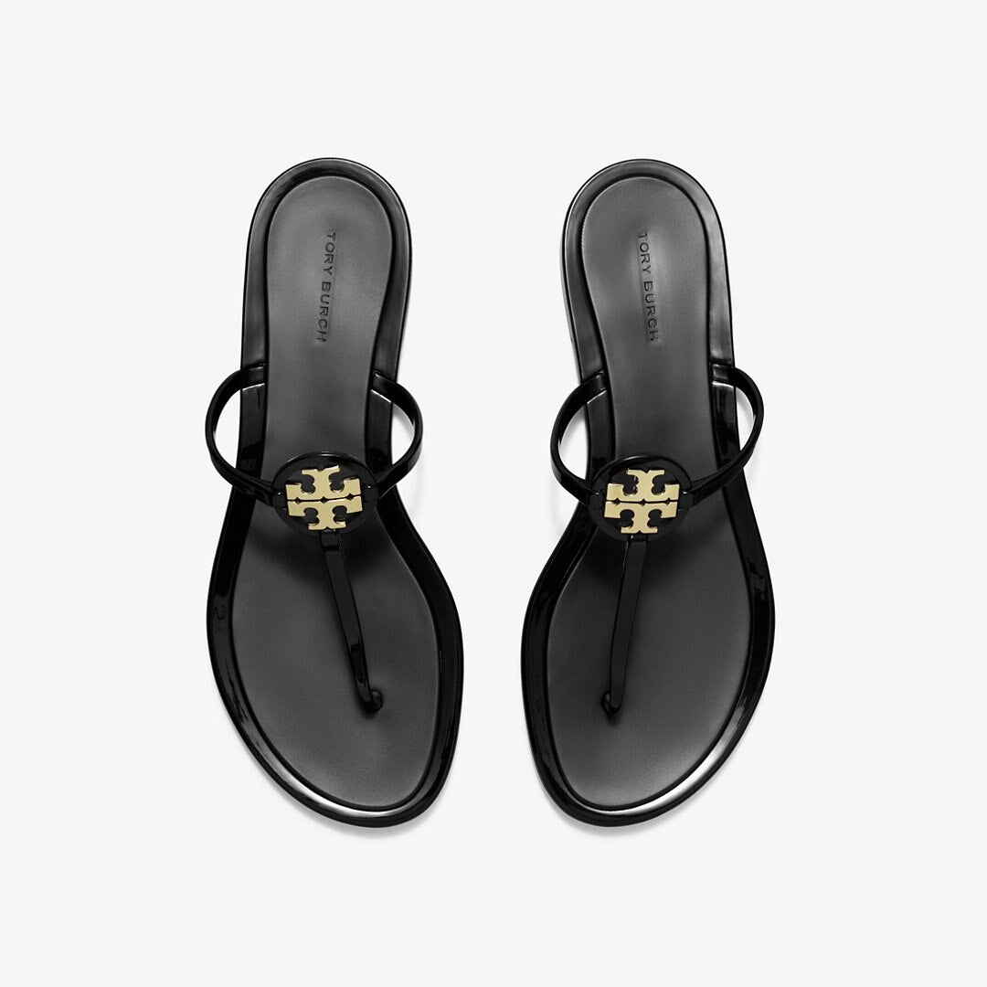 Tory Burch Mini Miller Jelly Sandal PERFECT BLACK / GOLD