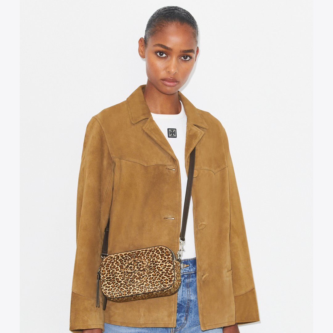 Tory Burch Mini Miller Leopard-Print Crossbody Bag Multi