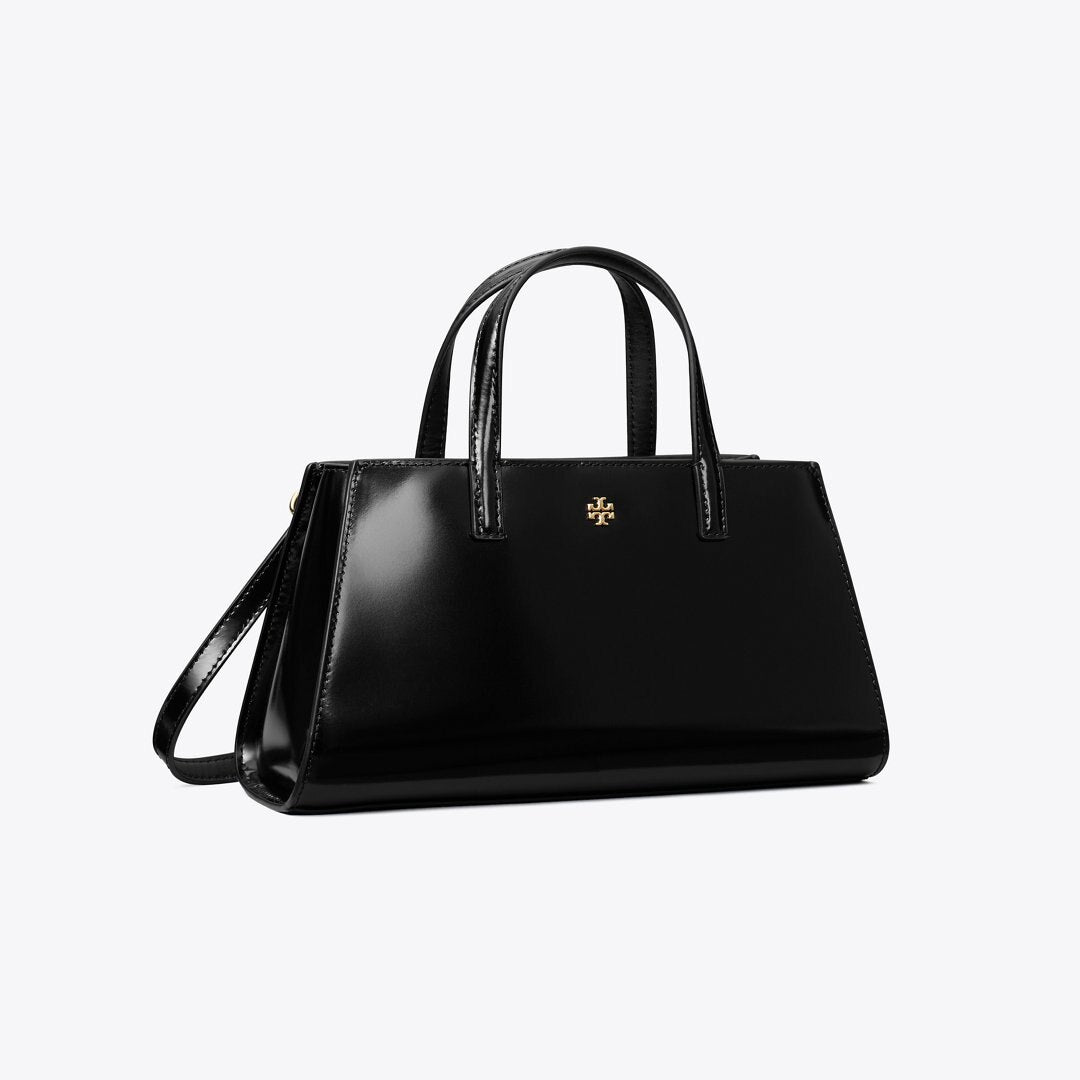 Tory Burch Mini Patent Leather Tote BLACK