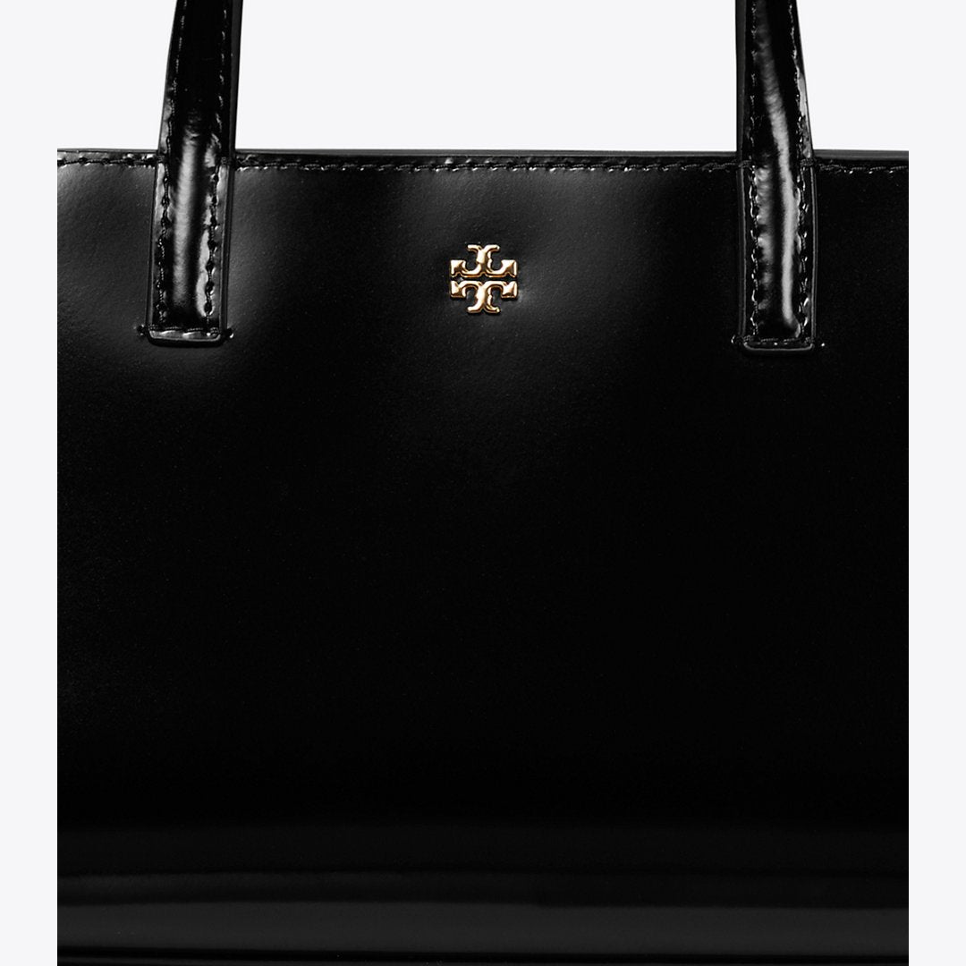 Tory Burch Mini Patent Leather Tote BLACK