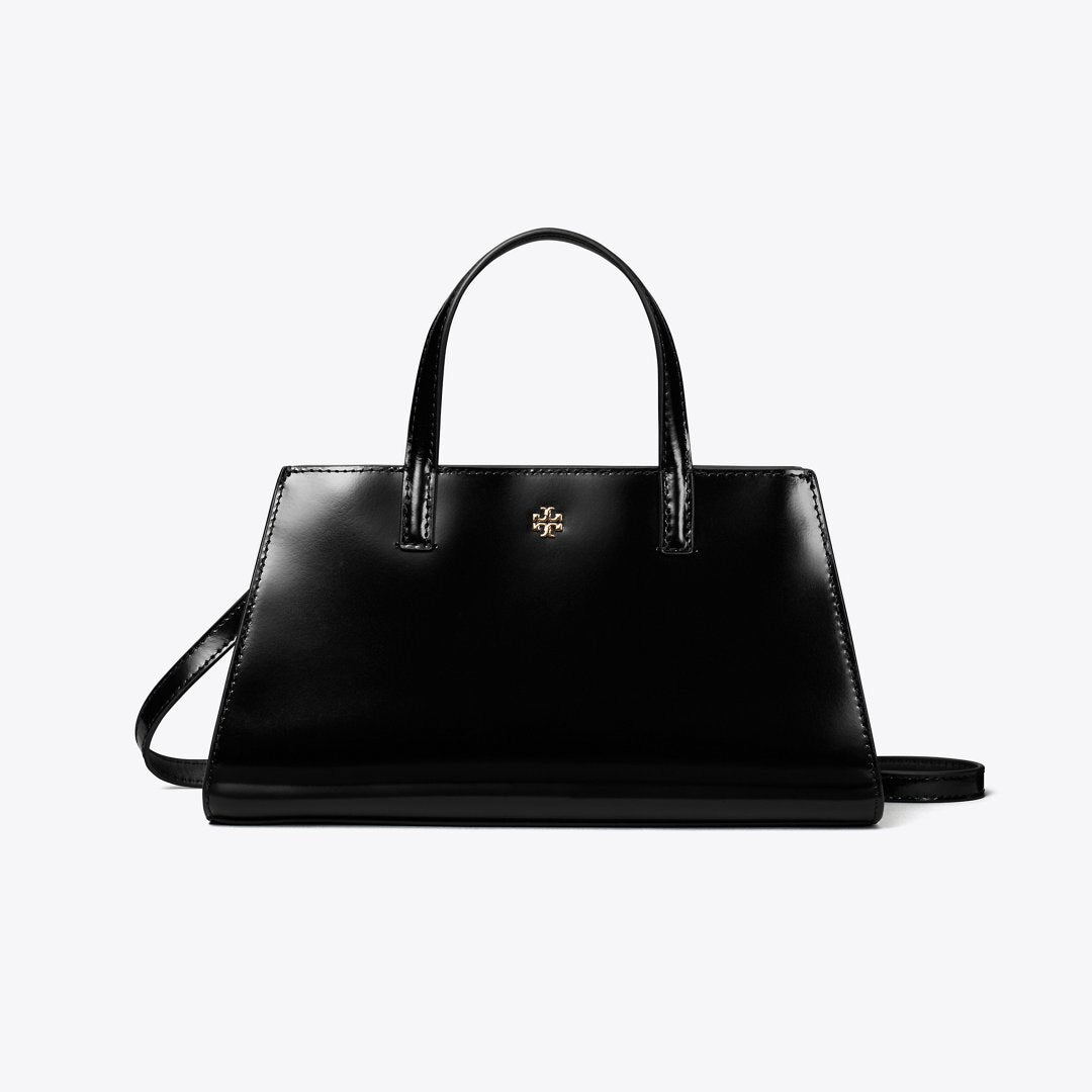 Tory Burch Mini Patent Leather Tote BLACK