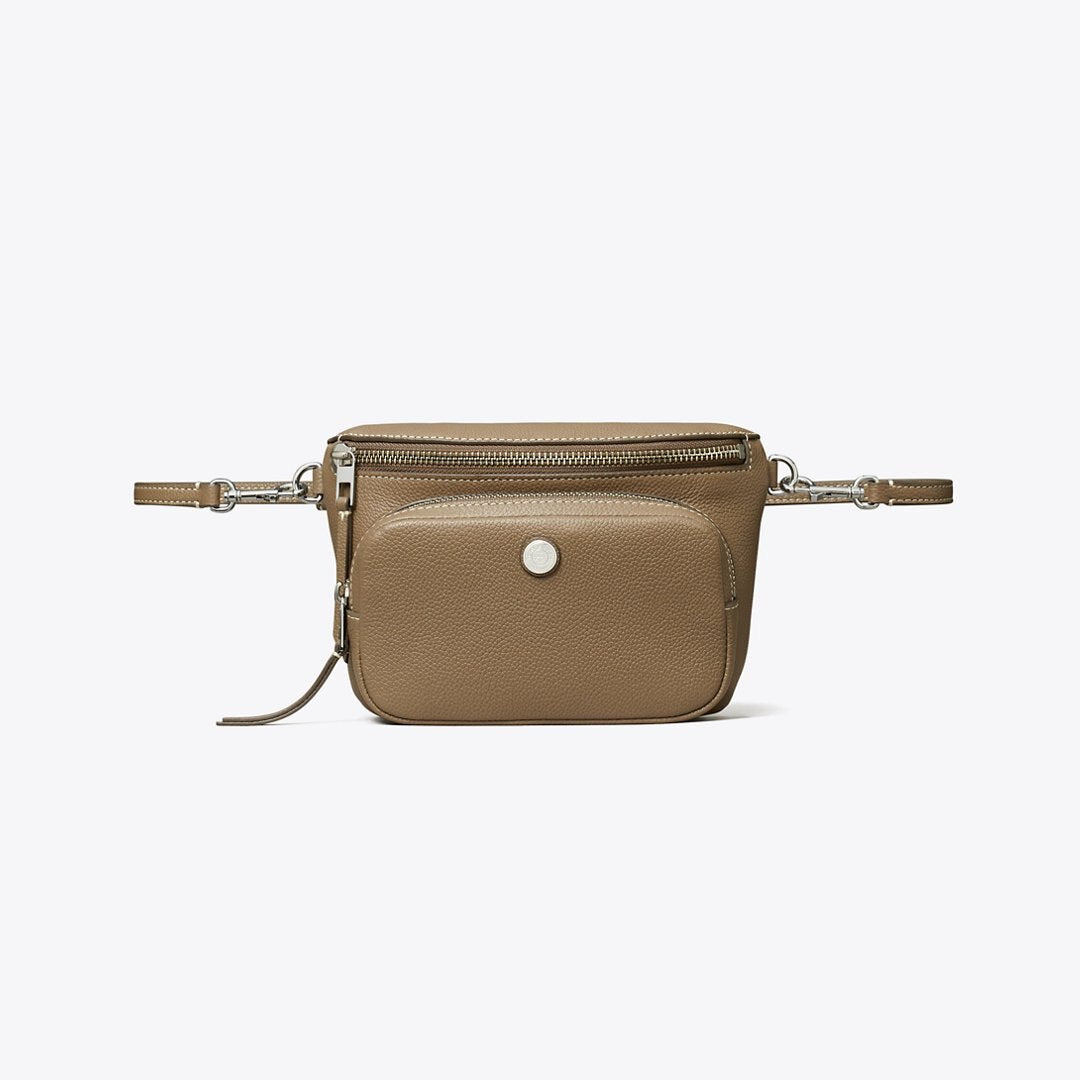 Tory Burch Mini Pebbled Belt Bag Wild Mushroom