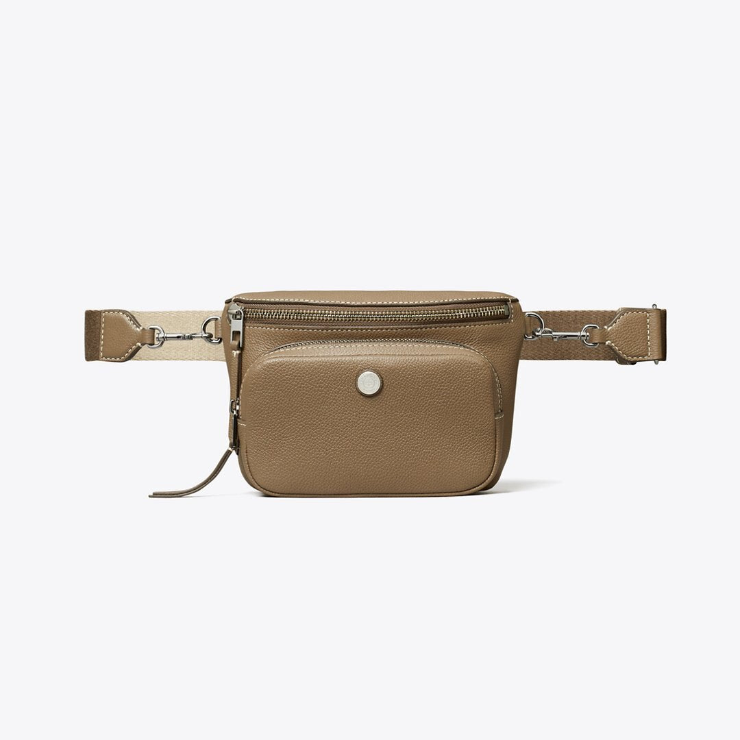 Tory Burch Mini Pebbled Belt Bag Wild Mushroom