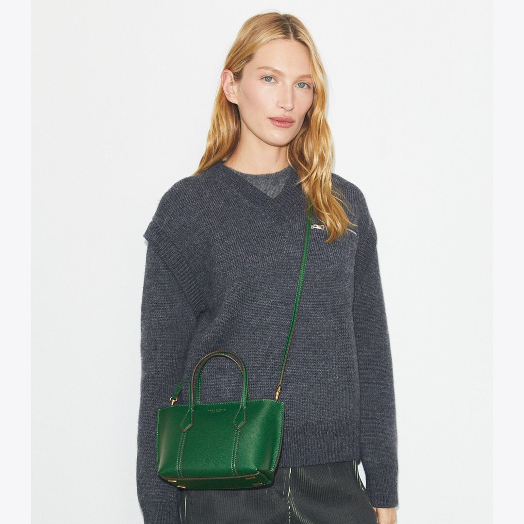 Tory Burch Mini Perry Tote Dark Kale