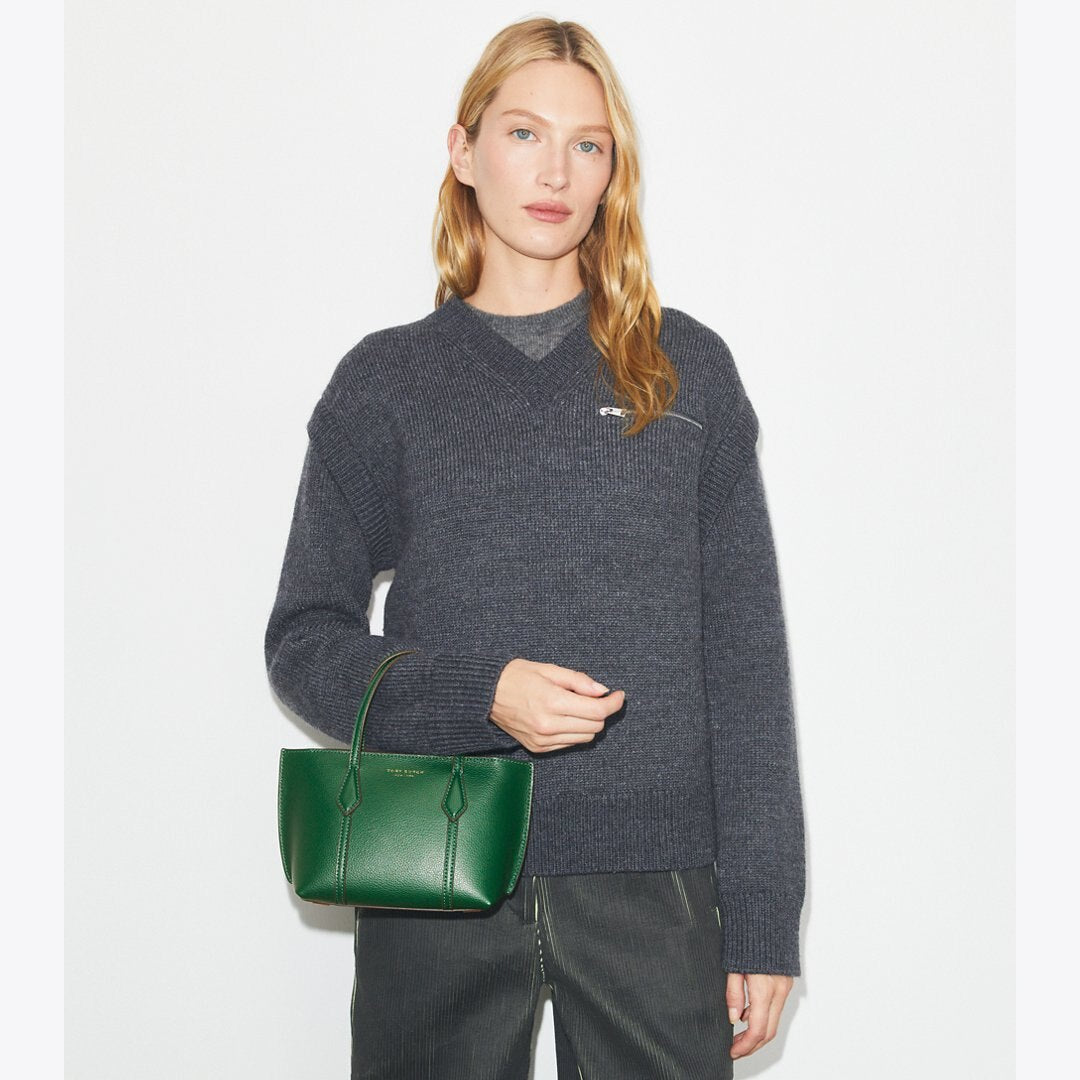 Tory Burch Mini Perry Tote Dark Kale