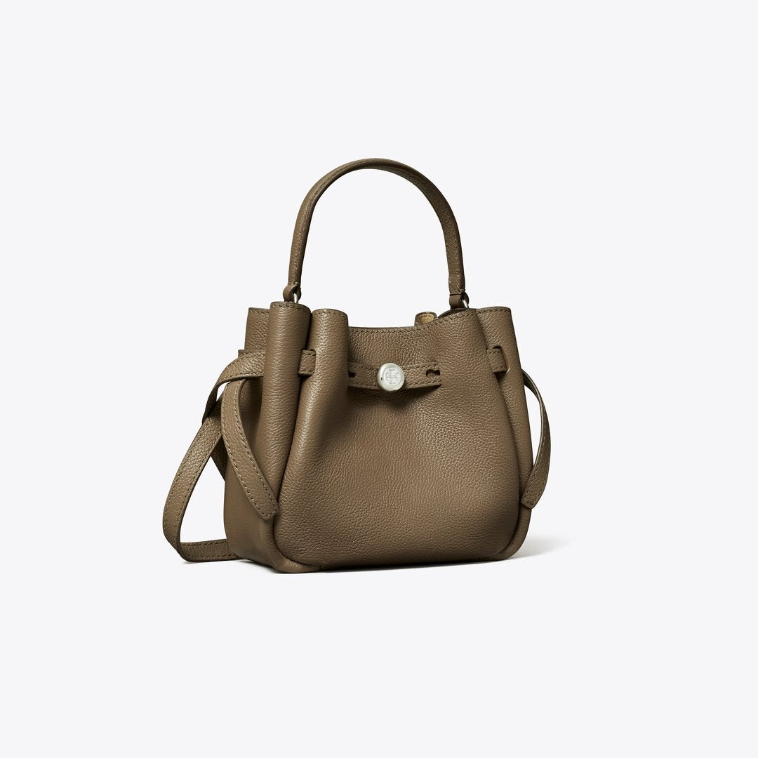 Tory Burch Mini Romy Bucket Bag Wild Mushroom
