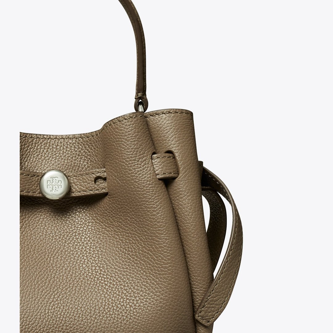 Tory Burch Mini Romy Bucket Bag Wild Mushroom