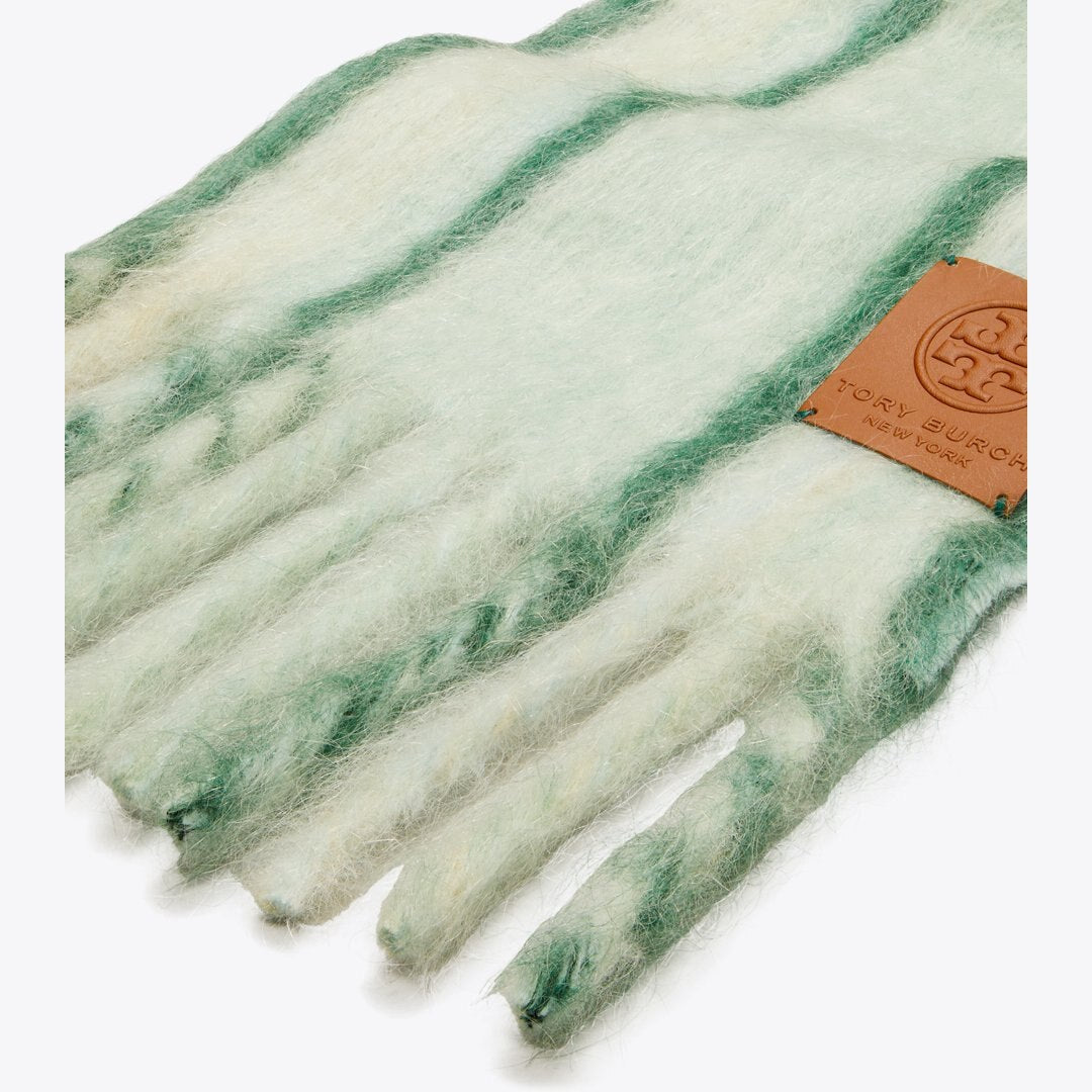 Tory Burch Mohair Oblong Scarf Green