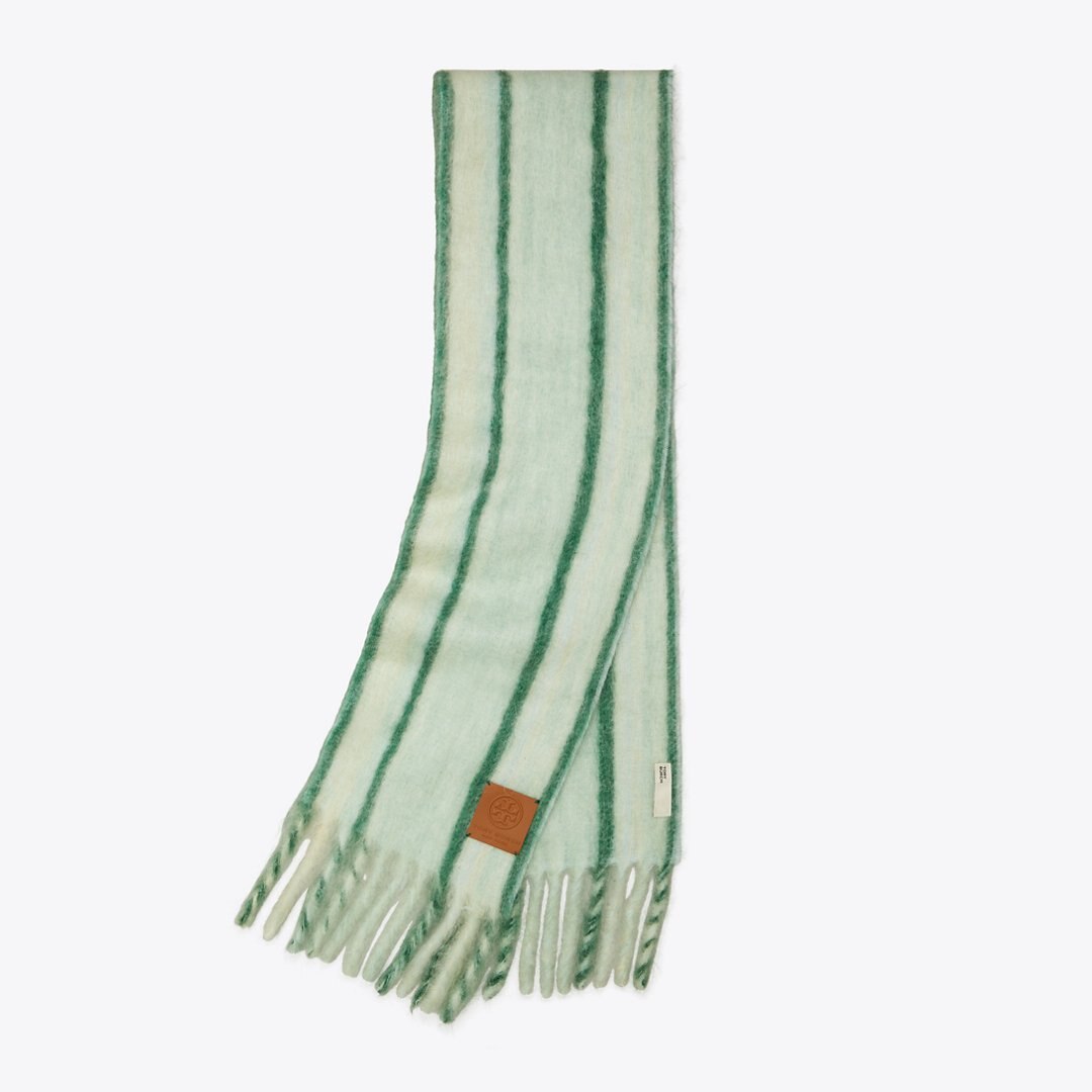 Tory Burch Mohair Oblong Scarf Green