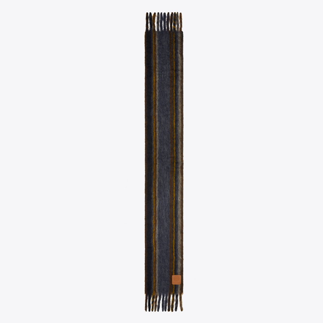 Tory Burch Mohair Oblong Scarf Aubergine