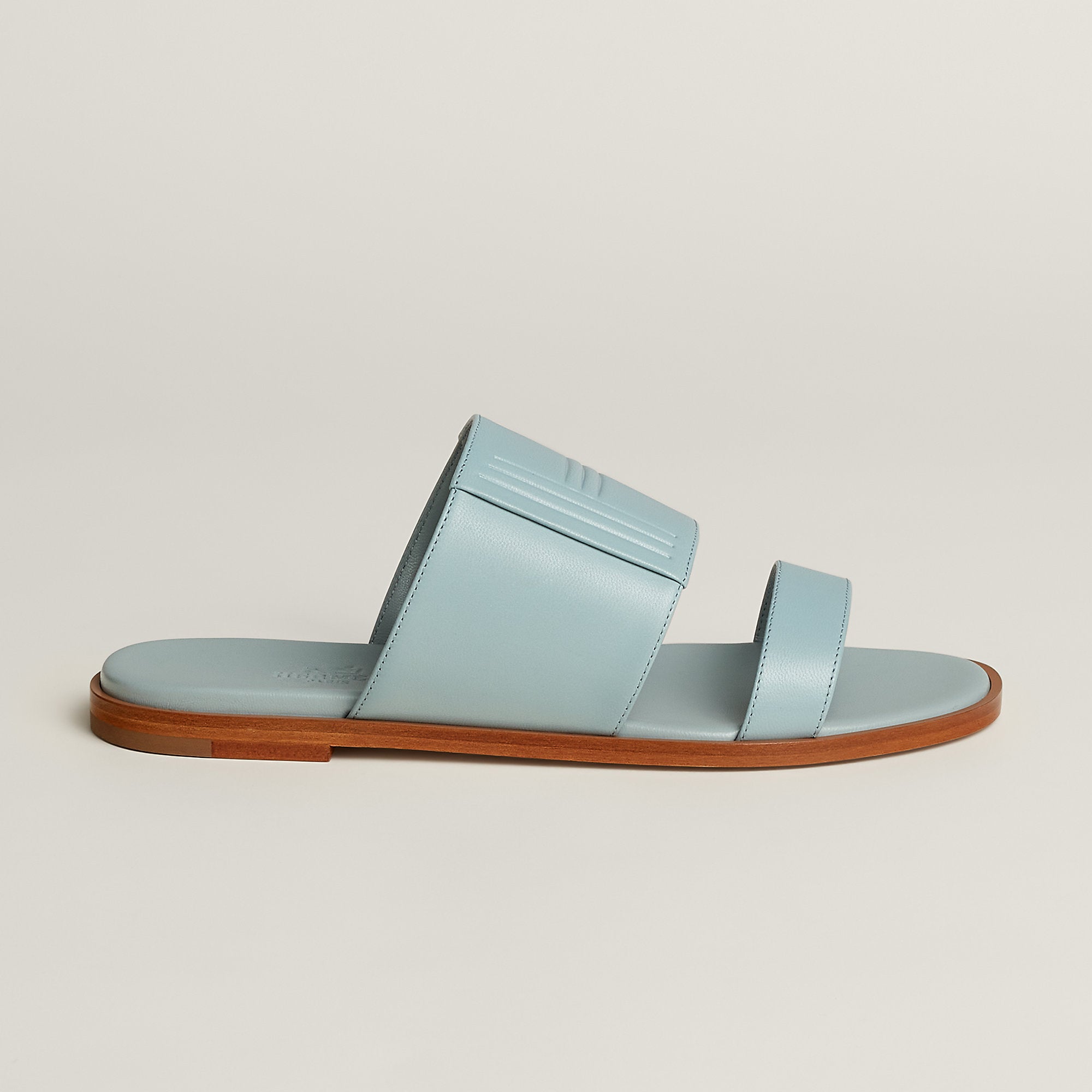 Hermes Mona Sandal Bleu Glacier