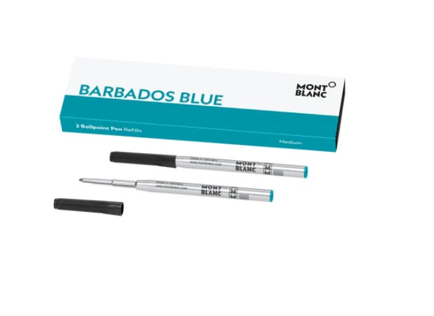 Montblanc 2 Ballpoint Pen Refill Medium, Barbados Blue