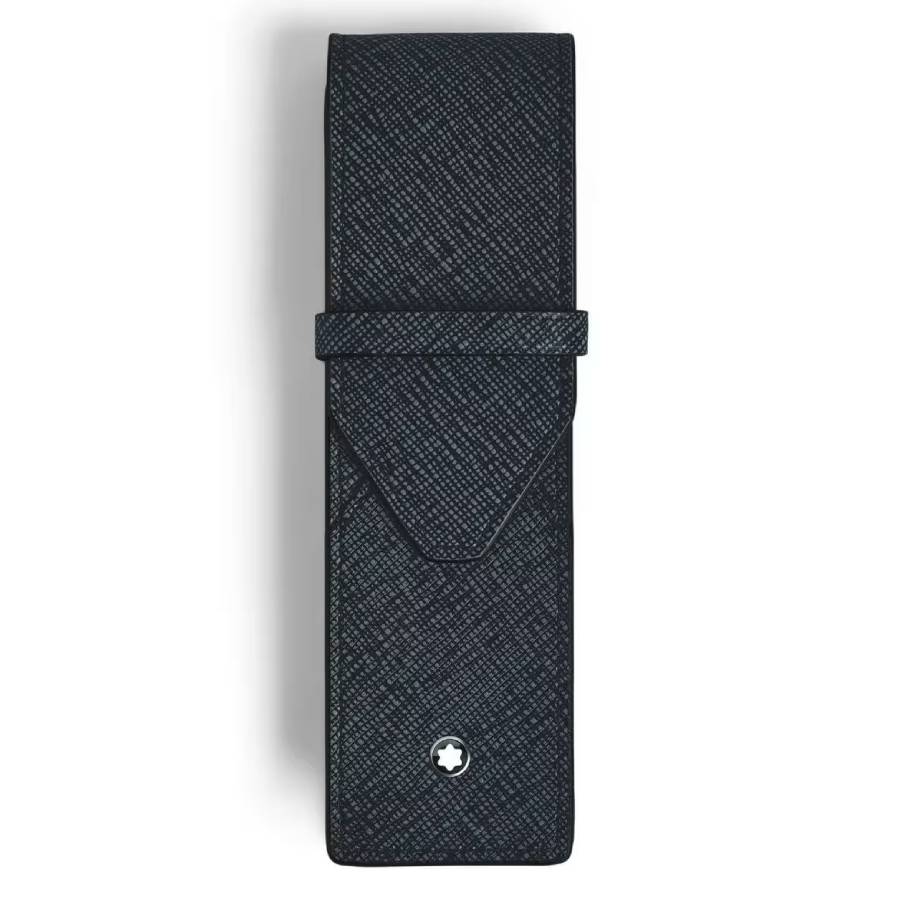 Montblanc Sartorial 2 Pen Pouch - Tweed Blue