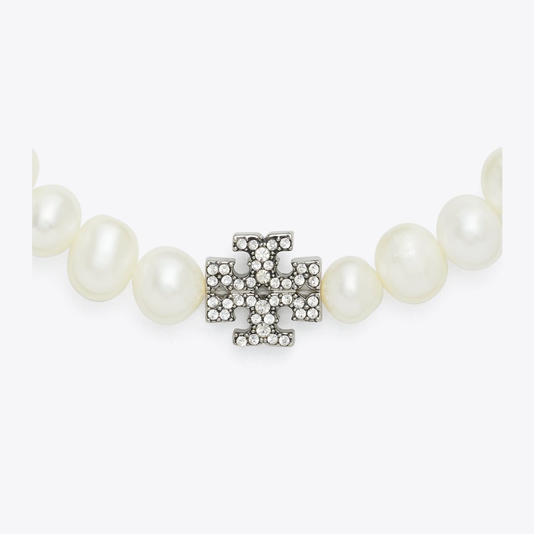 Tory Burch Moondance Pearl and Pav Bracelet Tory Silver / Crystal / Pearl