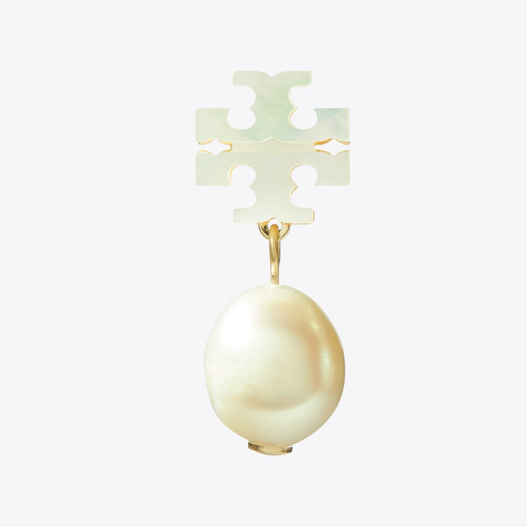 Tory Burch Moondance Pearl Drop Earrings Tory Gold / Mother of Pearl
