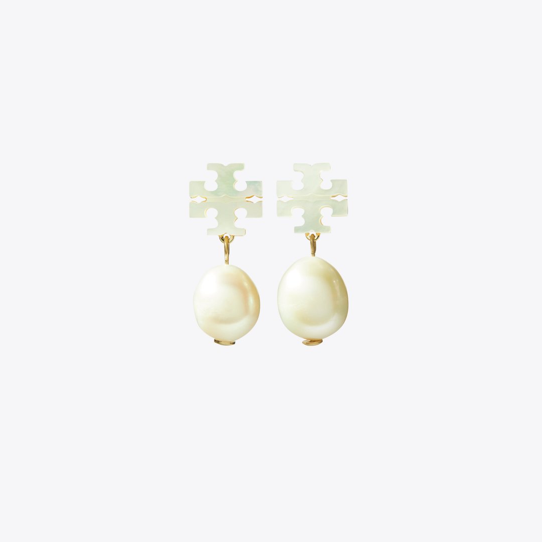 Tory Burch Moondance Pearl Drop Earrings Tory Gold / Mother of Pearl