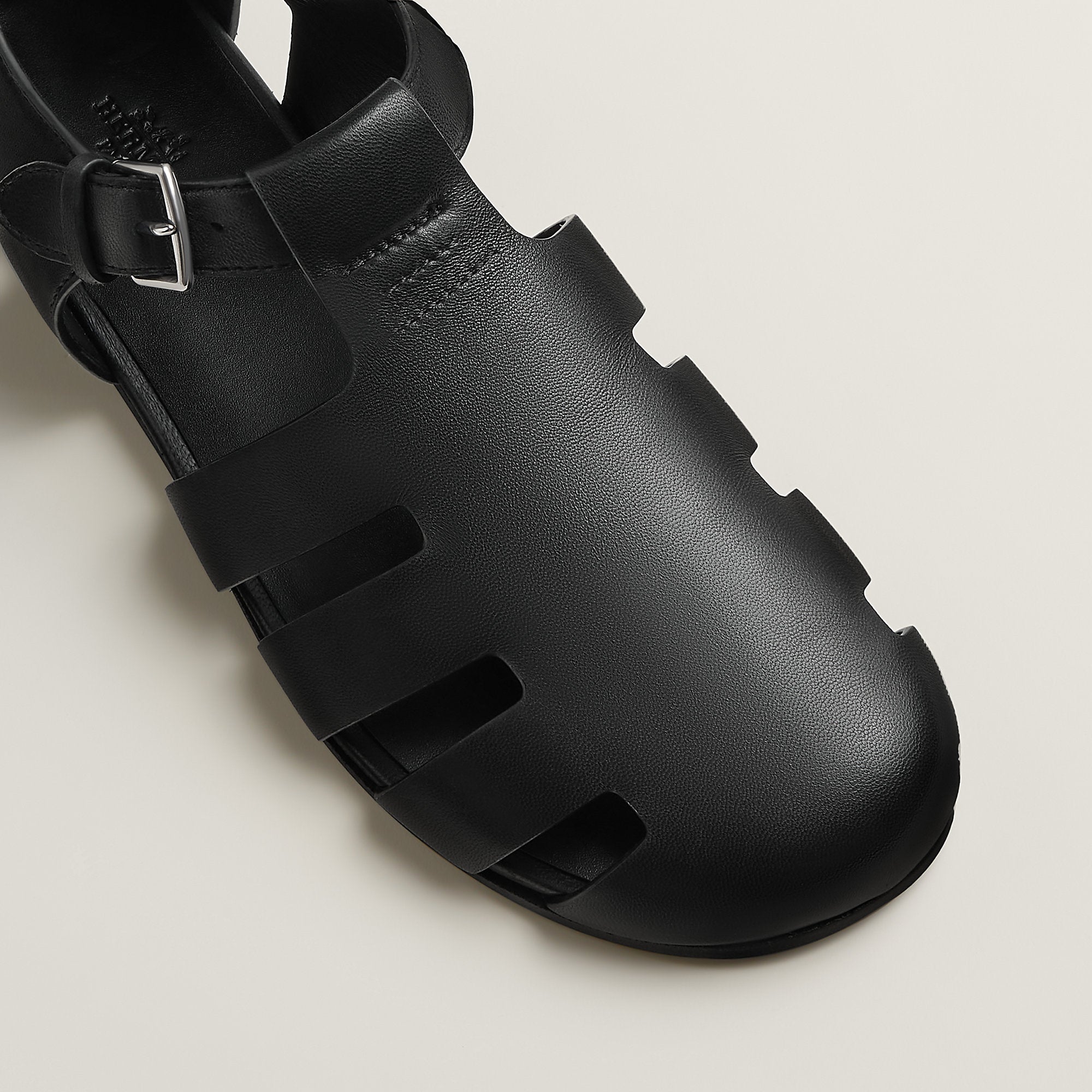 Hermes Motif Sandal Noir