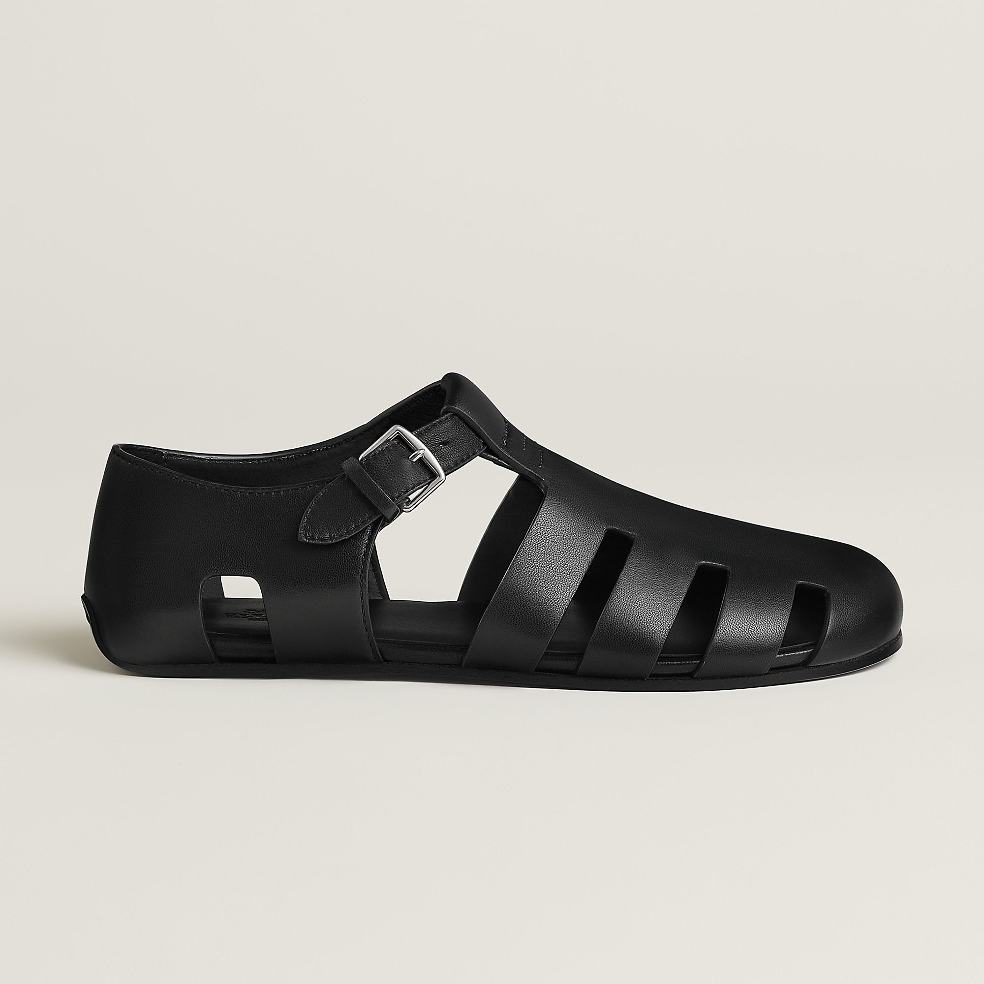 Hermes Motif Sandal Noir