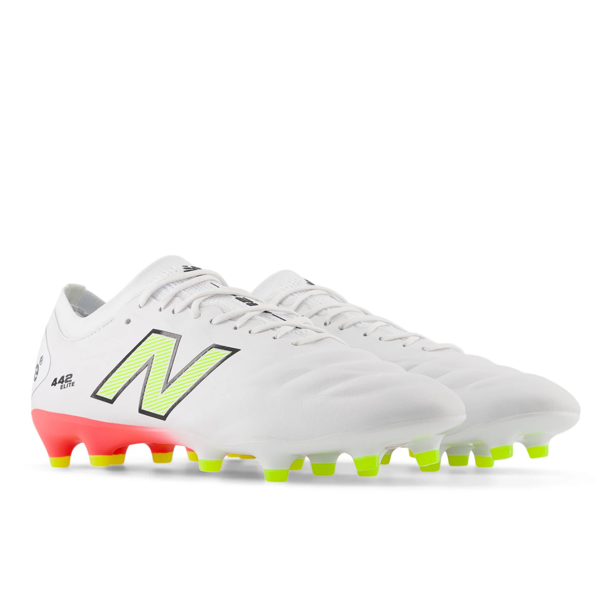 New Balance 442 Elite FG V2 White with Energy Red and Hi-Lite