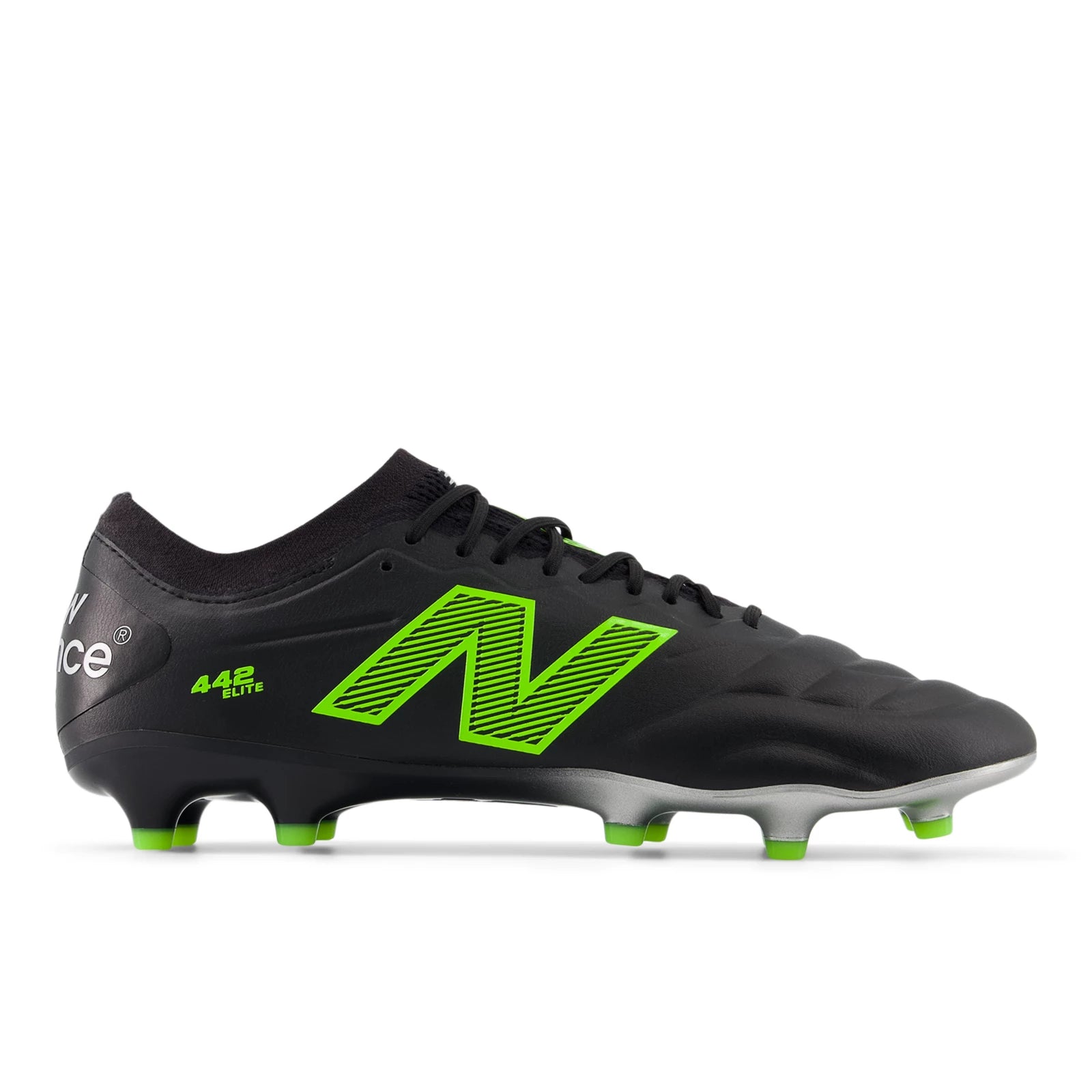 New Balance 442 Elite Fg V2 Black With Pixel Green Black With Pixel Green
