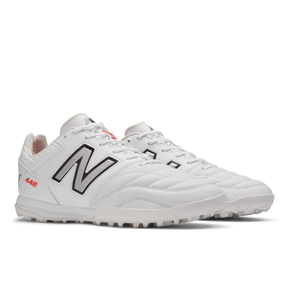 New Balance 442 PRO TF V2 White with Black and Team Red