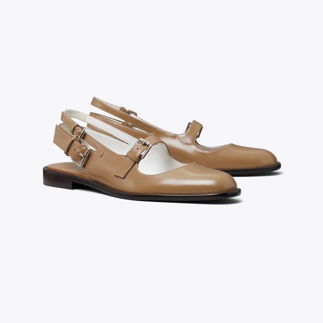 Tory Burch Multi-Buckle Mary Jane SOFT ACORN