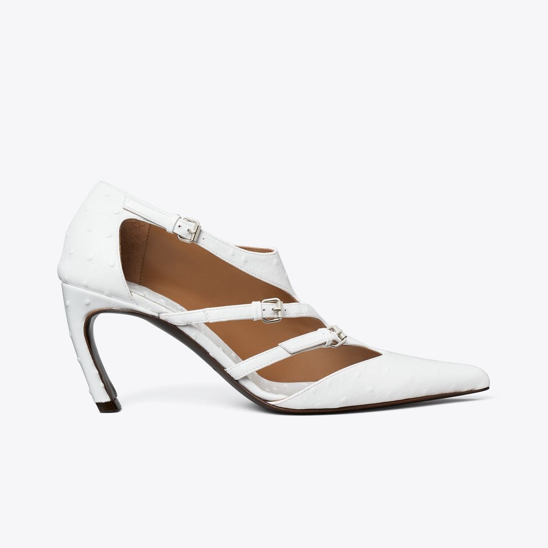 Tory Burch Multi-Buckle Pump TINTED BLUE