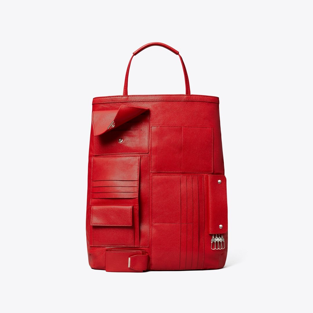 Tory Burch Multi-Pocket Tote Royal Red