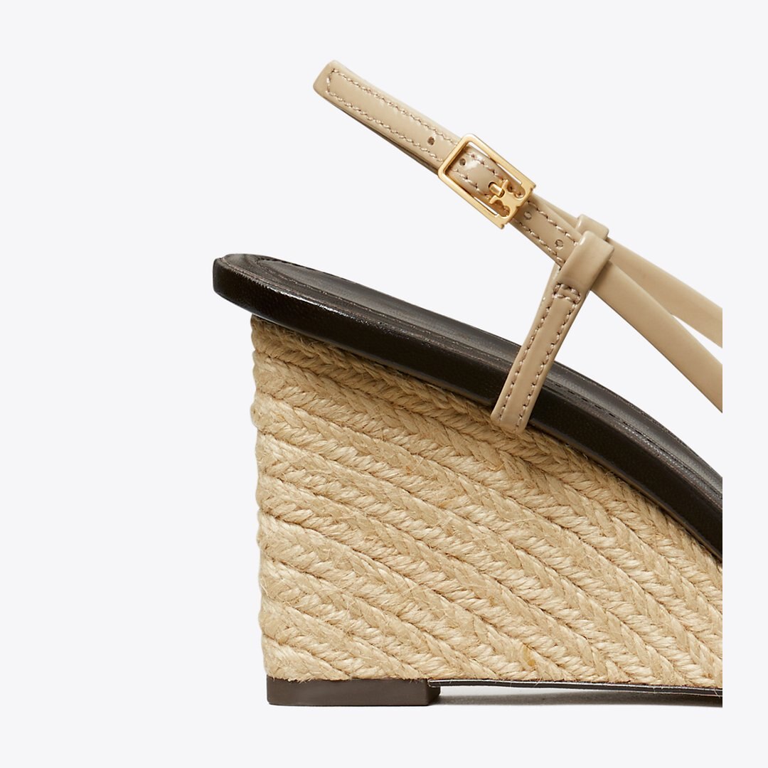 Tory Burch Multi-Strap Espadrille Wedge PINK BRICK / TAUPE STORM / COCO